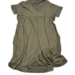 Entro Forest Green V-Neck Dress